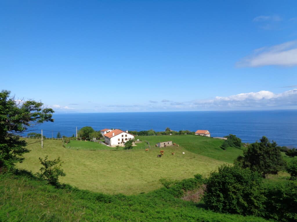 Views of the Bay of Biscay from the Camino de Santiago between San Sebastian and Orio