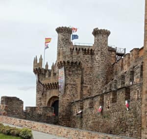 The Knights Templar Castle in Ponferrada on the Camino de Santiago.