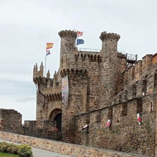 The Knights Templar Castle in Ponferrada on the Camino de Santiago.