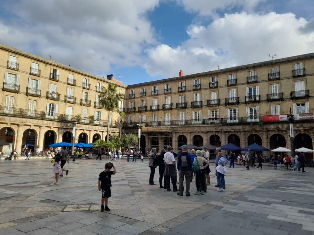 The Plaza Nueva in the Casco Viejo of Bilbao.