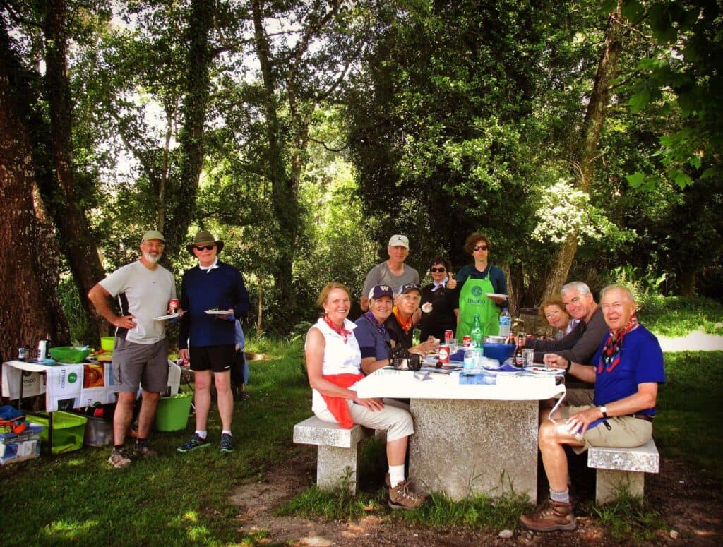 A Fresco Tours picnic lunch on the Camino Portugués at Carracedo.