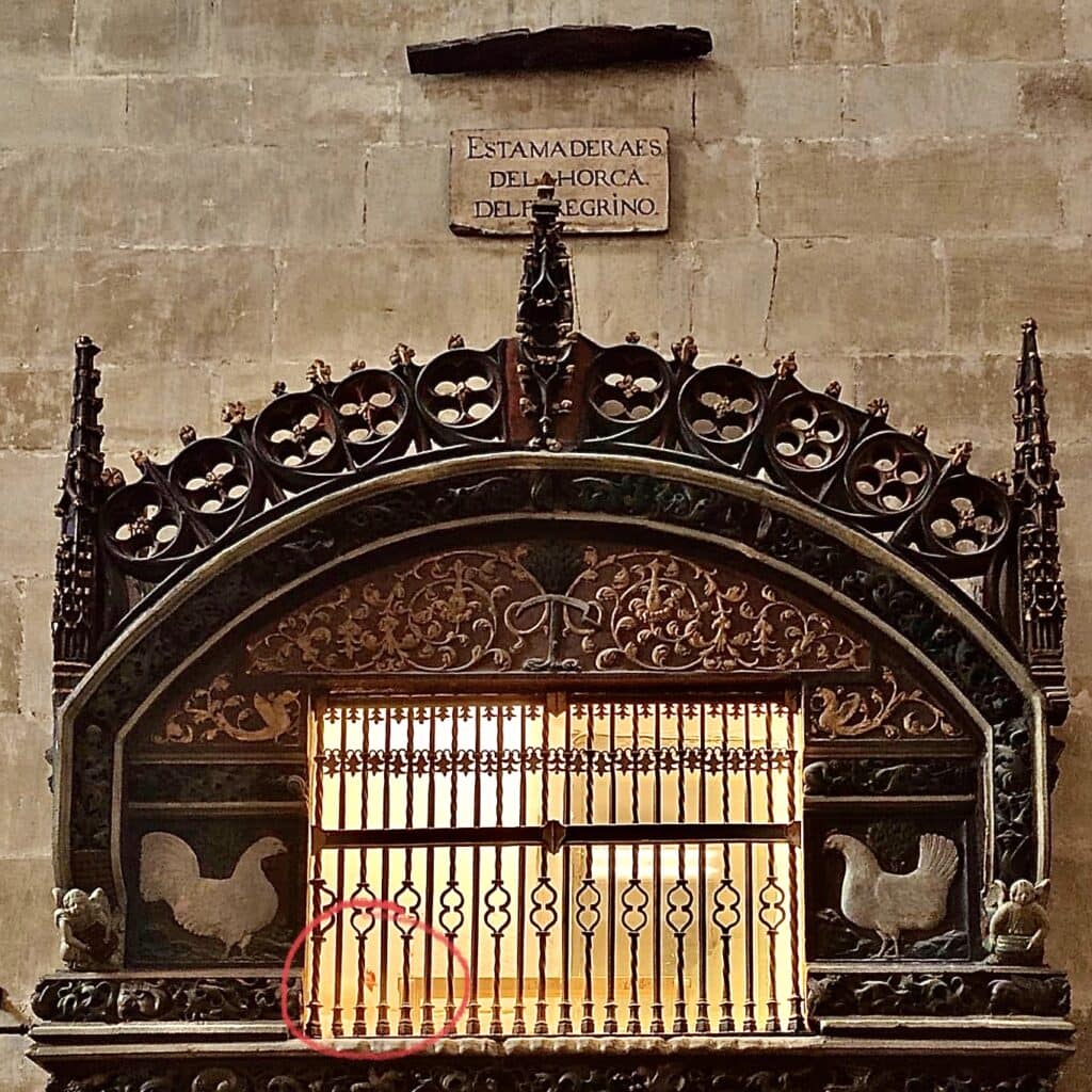 The chicken coop inside the cathedral