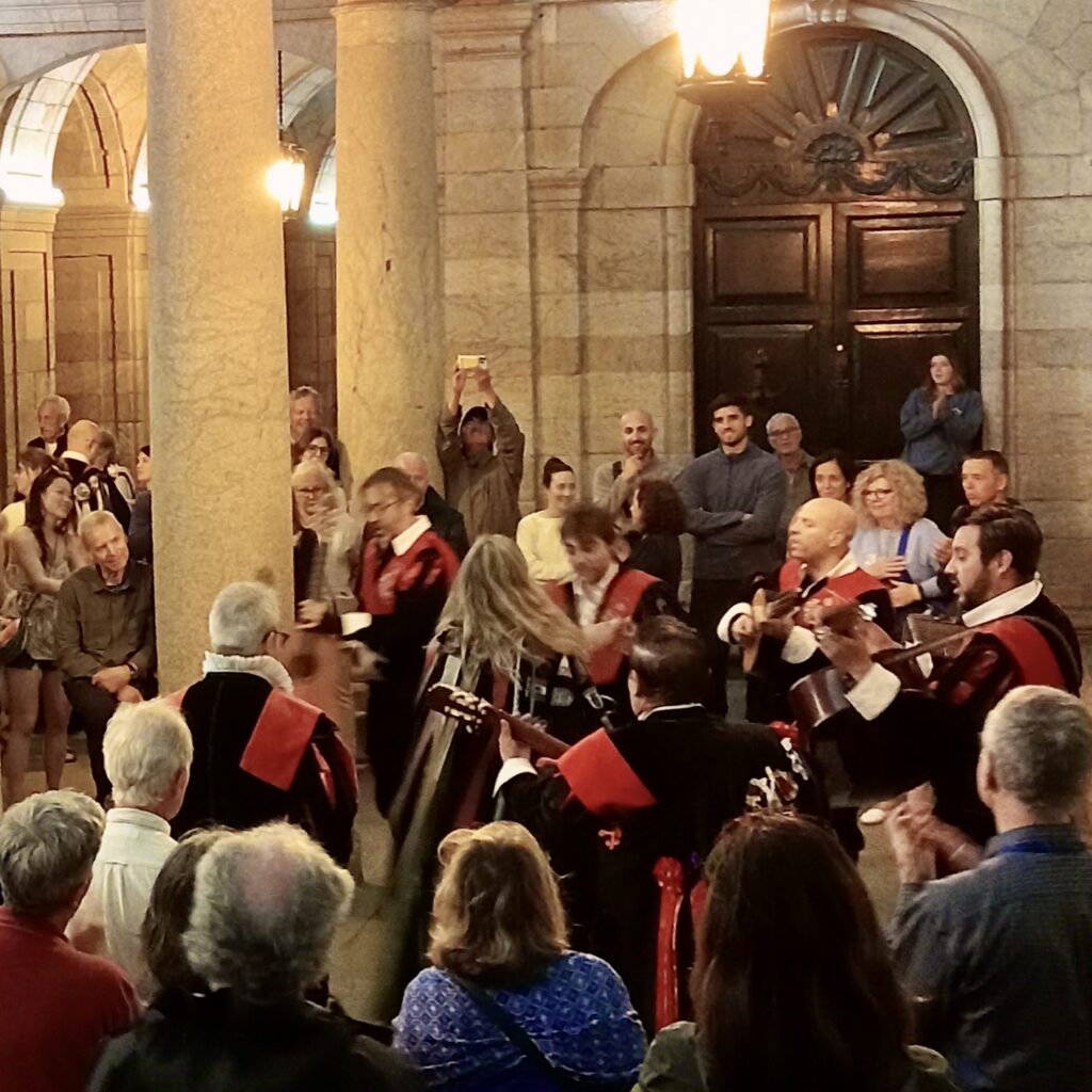 La Tuna in action in Santiago de Compostela.