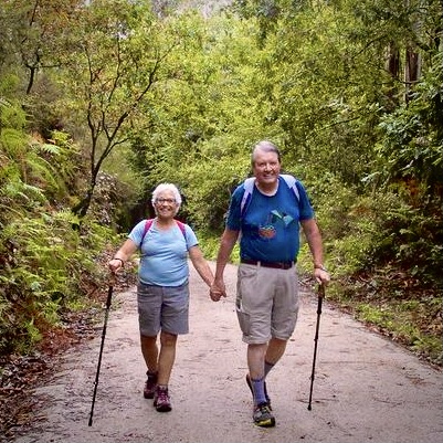 Happy Senior Pilgrims on the Camino de Santiago