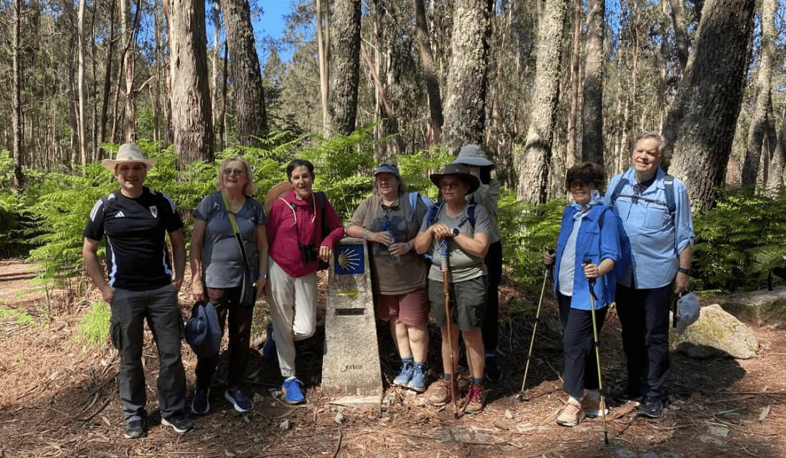 Group of pilgrims on the Camino Francés